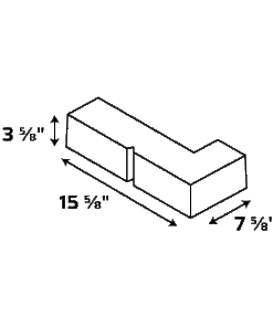 Alternative view of 4-4-16 Veneer Half-Hi Single Score Corner Return