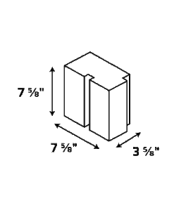 Alternative view of 4-8-16 Veneer Half Outside Corner 8-Rib