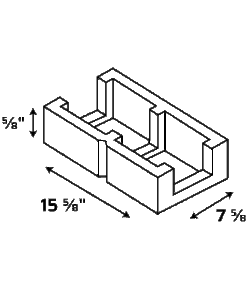 Alternative view of 8-4-16 Half-Hi Single Score Lintel