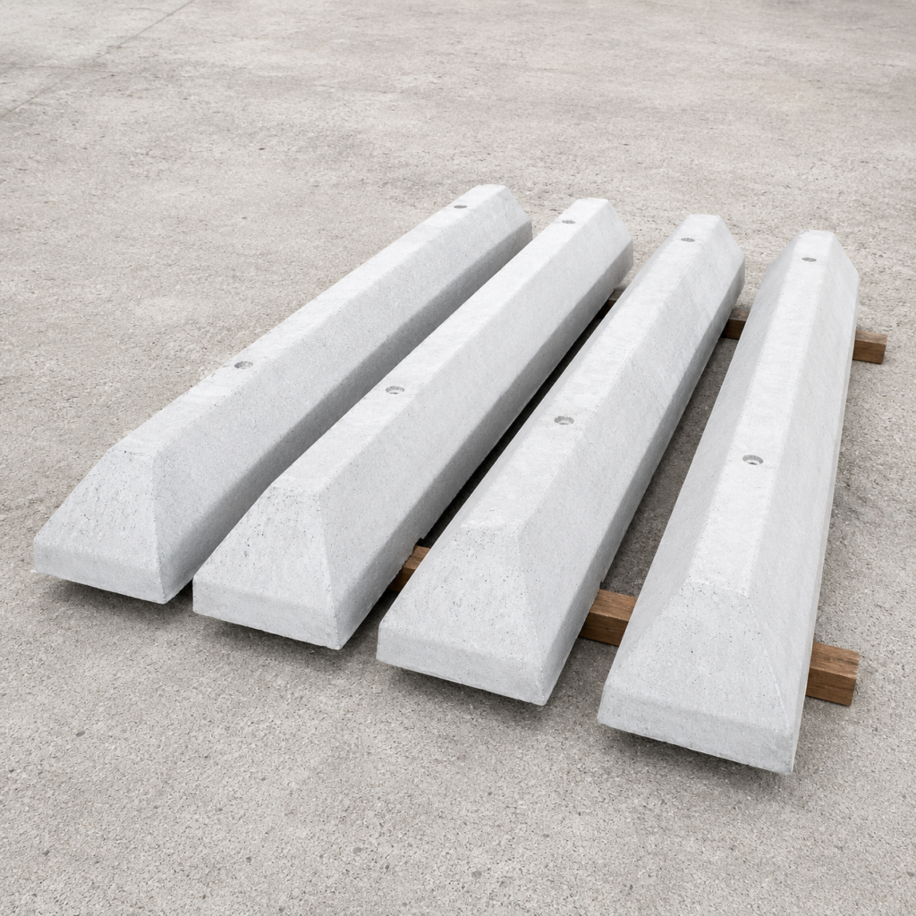 Precast Concrete Parking Curbs by A-1 Block Corporation | Heavy Duty Parking Lot Curbs for Commercial and Multifamily Developments | A1Block.com